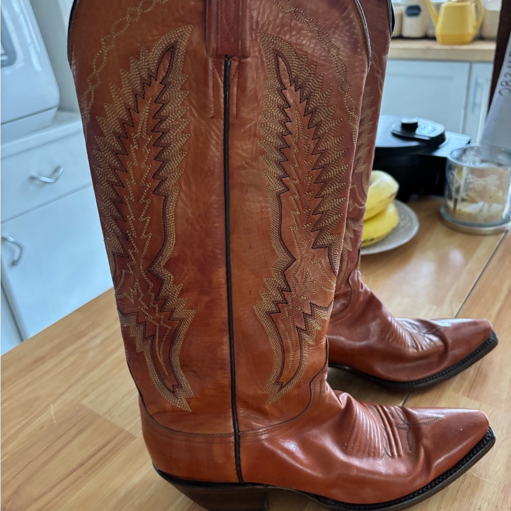 Women’s Tall Lucchese Western Cowgirl Boots Sz 7 - Picture 10 of 15